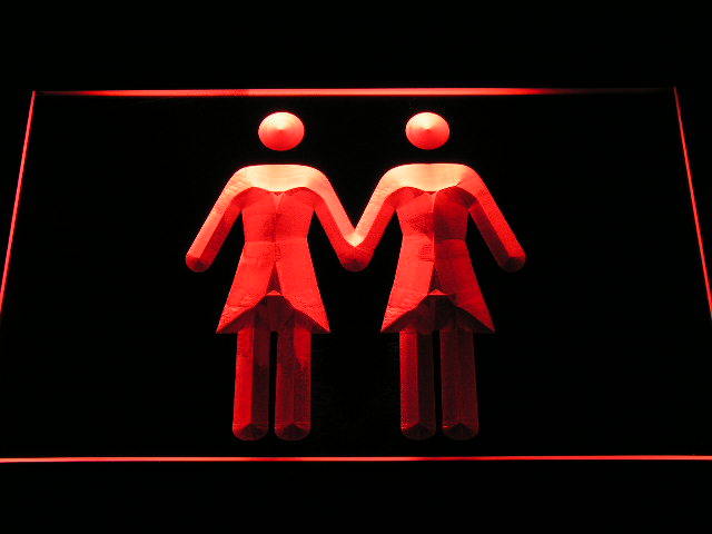 Lesbian Woman Woman Toilet Neon Light Sign